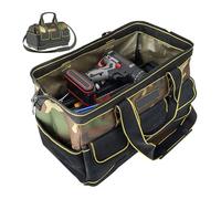 Heavy Duty Tool Bag, Portable Organizer Pouch, Expandable Box Storage Belt, 11.4 inches, Sturdy Multi Pocket Design for Electrician Mechanic Garden Construction Travel Use