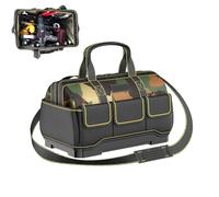 Heavy Duty Tool Bag, Portable Tools Pouch Organizer, Expandable Box Belt Pouch, Reinforced Storage Electrician Mechanic, Strong Design, for Garden, Construction, Travel Use