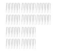 Heavy Duty U Shaped Garden Stakes | 50Pcs Galvanized Steel Landscape Pins for Turf/Tents/Fences | Weatherproof Ground Nails, 4x10cm