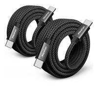 Heavy Duty Usb C To Usb C Cable Quick Charge 3m Pack Of 2, Pd 60w Type C Charger For Samsung Galaxy S24 S23 S22 Plus/Ultra, For Iphone 15/16 Pro Max, For Ipad 10.Gen/Pro/Air Etc