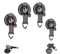 Heavy Duty Vacuum Suction Cup With Hook,glass suction cup,Heavy Duty Suction Cup Anchor,2/4/6 Pcs Car Tent Suction Cup Outdoor Hooks, Strong Suction Cups With Hooks For Camping Rv Noir 4 16x7x4.5cm