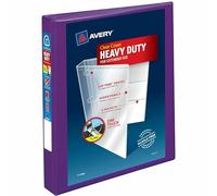 Heavy-Duty View Binder with DuraHinge and One Touch EZD Rings, 3 Rings, 1" Capacity, 11 x 8.5, Purple