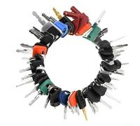 Heavy Equipment KEYSs Master Set de 50 clés d'allumage pour machine de construction pour chenille, pelleteuse, chargeur, chariot élévateur, tracteur, porte-clés de rechange en métal robuste avec