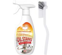 Heavy Grease Cleaner with Mild Formula & Quick Decomposition, 2026 Heavy Duty Degreaser, Kitchen Strong Grill Multipurpose Oil Stain Remover, For Restaurant Cleaning Home Chefs, With Brush (1Set)