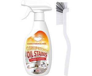 Heavy Grease Cleaner with Mild Formula & Quick Decomposition, 2026 Heavy Duty Degreaser, Kitchen Strong Grill Multipurpose Oil Stain Remover, For Restaurant Cleaning Home Chefs, With Brush (1Set)