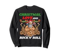 Heavy Hard Metal Père Noël Noël, Amour Et Rock 'n' Roll Sweatshirt
