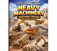 Heavy Machinery Coloring Book - Industrial Edition: Excavators, Dump Trucks, Cranes, Construction Vehicles and Industrial Machines for Kids, Teens and Adults