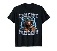 Heavy Metal 80s 90s Can I Pet That Dawg Rottweiler Dog Lover T-Shirt