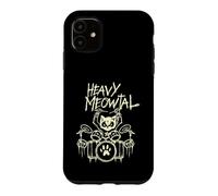 Heavy Metal Chat Batteur Batterie Headbanger Chats Coque pour iPhone 11