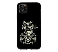 Heavy Metal Chat Batteur Batterie Headbanger Chats Coque pour iPhone 11 Pro Max