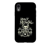Heavy Metal Chat Batteur Batterie Headbanger Chats Coque pour iPhone XR