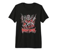 Heavy Metal Dragon Demon T-Shirt Haut de Gamme