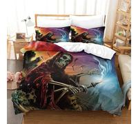 Heavy Metal Ensemble De Housses De Couette 3D Ensemble De Literie En Microfibre Douce Taies D'oreiller Avec Fermeture Éclair Ensemble De 3 Pièces Pour Enfants Adolescents Adultes King（220x240cm）