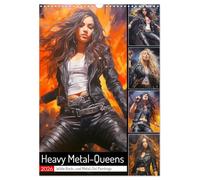 Heavy Metal-Queens. Wilde Rock- und Metal-Girl Paintings (Wandkalender 2026 DIN A3 hoch), CALVENDO Monatskalender: Rockin' Maidens zeigen Power und Leidenschaft