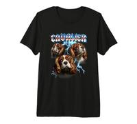 Heavy Metal Rock Band Cavalier King Charles Spaniel Lover T-Shirt Haut de Gamme