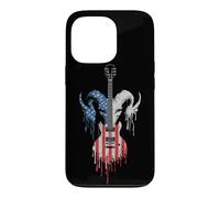 Heavy Metal Rock Music Band Drapeau américain USA Drip Graffiti Coque pour iPhone 13 Pro
