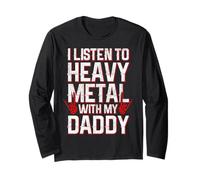 Heavy Metal with My Daddy Éventail Amusant en métal pour Enfants Manche Longue