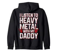 Heavy Metal with My Daddy Éventail Amusant en métal pour Enfants Sweat à Capuche