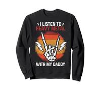 Heavy Metal with My Daddy Éventail Amusant en métal pour Enfants Sweatshirt