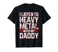 Heavy Metal with My Daddy Éventail Amusant en métal pour Enfants T-Shirt