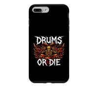 Heavy Metals Drummer Skeleton Drums Or Die Coque pour iPhone 7 Plus/8 Plus