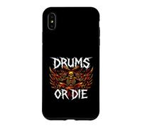 Heavy Metals Drummer Skeleton Drums Or Die Coque pour iPhone XS Max