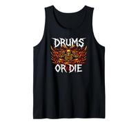 Heavy Metals Drummer Skeleton Drums Or Die Débardeur