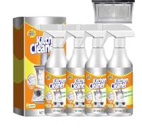 Heavy Oil Stain Cleaner Kitchen,Rotateepic Foam Cleaner,Heavy Oil Stain Cleaners Kitchen,2025 Powerful Grease Remover,Multi-purpose Kitchens Spray for Stovetops,Range Hoods,Cookware & Oven (4PCS)