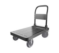 HeavyDu Chariot à plateforme pliable avec roues en caoutchouc de 12,7 cm, léger, portable, idéal pour le transport de nourriture dans les camions et les remorques, polyvalent et facile à manœuvrer.