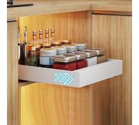 HeavyDutyPullOutCabinetOrganizerSlideOutCabinetOrganizerSlideOutDrawerShelfwithAdhesiveStripsforKitchenStorageSpiceRack & CupboardOrganizerSolution