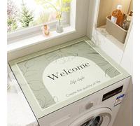 Heavyoff Housse de Machine à Laver 137x70cm, Antidérapant Housse Machine a Laver, Antidérapant Tapis Dessus de Machine à Laver pour Machine Laveuse ou Sécheuse, Style 1