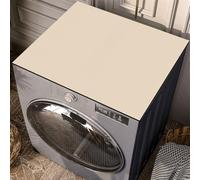 Heavyoff Housse de Protection pour Machine à Laver Top 137x70cm Tapis de Dessus de Machine Laver Antidérapant Couverture Universelle, Beige