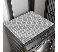 Heavyoff Housse de Protection pour Machine à Laver Top 137x70cm Tapis de Dessus de Machine Laver Antidérapant Couverture Universelle pour Machine Laveuse ou Sécheuse, Gris