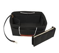 Heavyoff Organisateur de Sac à Main en Feutre, Sac de Rangement Intérieur Bag in Bag pour Femmes avec Sac à Fermeture éclaire Le noir