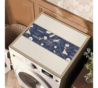 Heavyoff Tapis de Machine à Laver 137x70cm, Housse pour Lave Linge, Housse de Protection Machine à Lave, Protégez Votre Laveuse et Votre Sécheuse de la Poussière, Style 16
