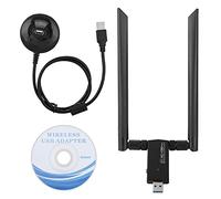 Heayzoki Adaptateur de dongle WiFi Double Bande USB 5.8G, Carte réseau sans Fil RTL8812AU AC USB 5.8G, Carte réseau Gigabit Carte Ethernet réseau Modem WiFi Portable