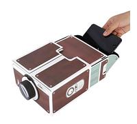 Heayzoki Creative Mini Smart Phone Projector, Second-Generation Mini DIY Home Portable Smart Mobile Phone Projector Home Cinema, DIY Cardboard Projector Family Entertainment Projective Device