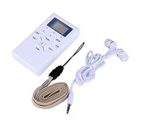 Heayzoki Petite Radio de Poche FM/AM Portable, Mini récepteur Radio sans Fil de Traitement du Signal numérique Radio FM LCD avec écouteurs, Piles AAA pour la Marche, Le Jogging et Le Camping(Blanc)