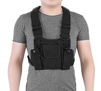 Heayzoki Sac de Poche Poitrine Walkie-Talkie, Pack de Sacs de Harnais de Poche Radio Talkie-Walkie en Nylon de Haute qualité, Sac réglable Mains Libres Universel étui Avant pour Le Talkie-walkie