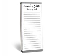 Hebayy 100 Pages à dos magnétique Bloc-notes Planificateur de liste d'épicerie marrant liste des choses à faire pour le réfrigérateur (version anglaise 7,6 x 20 cm)