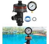HEBEOT 1 ensemble de manomètre pour filtre de piscine Pentair, valve de décharge d'air à haut débit 98209800 + manomètre, plage de pression de 0 à 60 psi