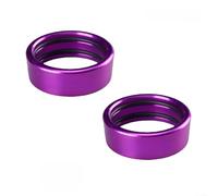 HEBEOT 1 paire de bagues de verrouillage de guidon de vélo 25,4 mm pour vélo pliable P8 - Métal avec doublure intérieure en caoutchouc - Empêche la rotation - Noir, or, rose, vert, argent, violet (J)