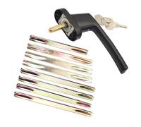 HEBEOT 1 pièce de rechange pour poignée de porte de rechange - Compatibilité variée - 8 mm - Tige carrée galvanisée - Convient à de nombreuses poignées de porte (110 mm)