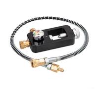 HEBEOT Adaptateur de station de remplissage avec valve DIN de plongée avec raccord rapide pour réservoir de bouteille d'air 40 MPA 6000 PSI en alliage d'aluminium haute pression (tuyau avec sangle)
