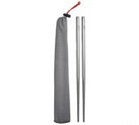 HEBEOT Baguettes réutilisables en titane avec pochette de rangement, ustensile multifonction pour toutes les occasions (mat, 195 mm)