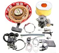 HEBEOT Bobine d'allumage pour carburateur compatible avec moteurs GX140 - Rouge métallique - Diamètre de la plaque de traction de 17 cm