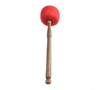 HEBEOT Bol chantant pour méditation tibétaine, bouddhisme tibétain, maillet en bois (rouge, 34 x 8 cm)