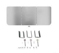 HEBEOT Bouclier réflecteur de chaleur en aluminium pour chauffages de terrasse - Panneau déflecteur coupe-vent avec design pliable pour chauffe-pyramide en forme de champignon d'extérieur