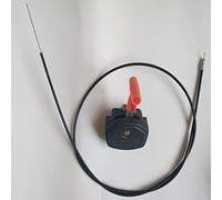 HEBEOT Câble d'accélérateur à levier de contrôle - Kit de poignée pour pelouse - Interrupteur d'accélérateur de tondeuse, compatible avec la plupart des tondeuses à gazon (câble d'accélérateur +