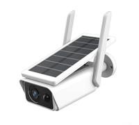 HEBEOT Caméra de sécurité extérieure à énergie solaire avec détecteur de mouvement PIR Système de surveillance audio bidirectionnel 1080p Vision IP66 étanche pour la surveillance à domicile